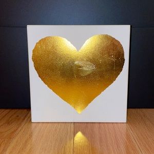 Gold Metallic Heart Wall Decor